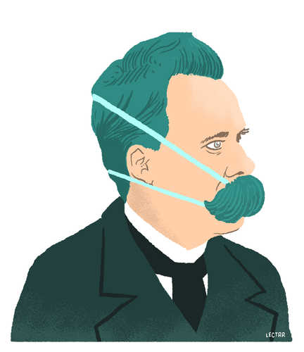 Nietzsche with face mask